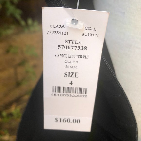 NWT White House Black Market Black Shutter Pleated Sleeveless Dress 4 - Picture 9 of 11